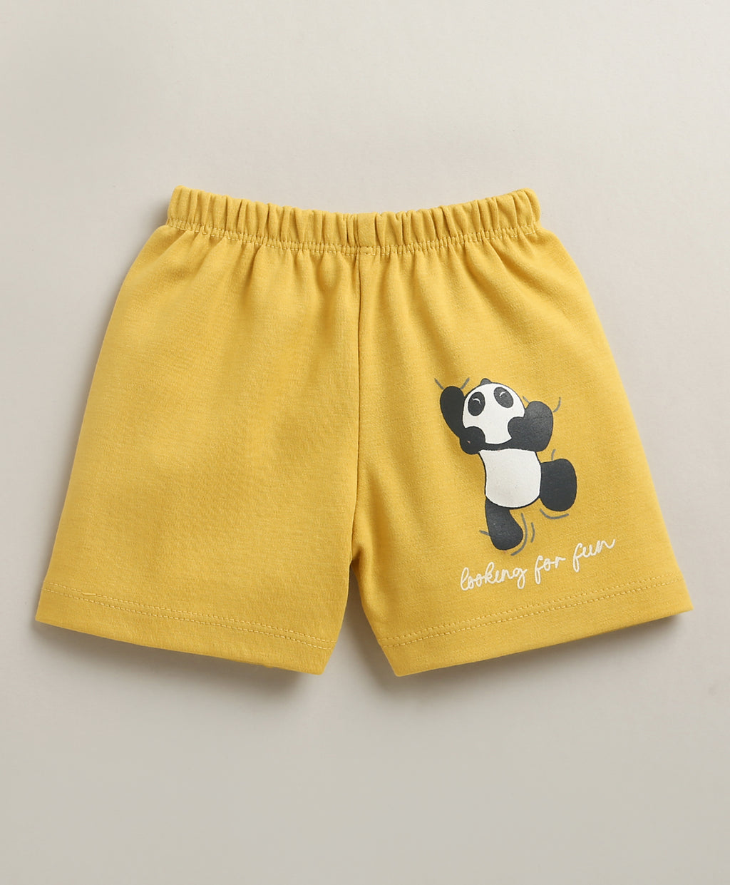 Bumzee Red & Mustard Jabla & Short Set, Pack of 2, Half Sleeves, 100% Cotton