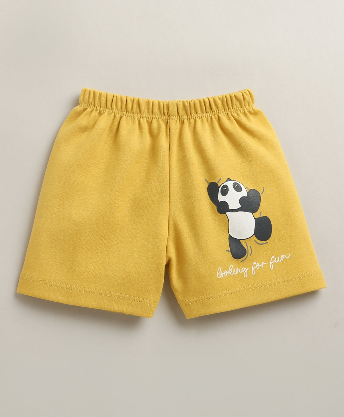 Bumzee Red & Mustard Jabla & Short Set, Pack of 2, Half Sleeves, 100% Cotton