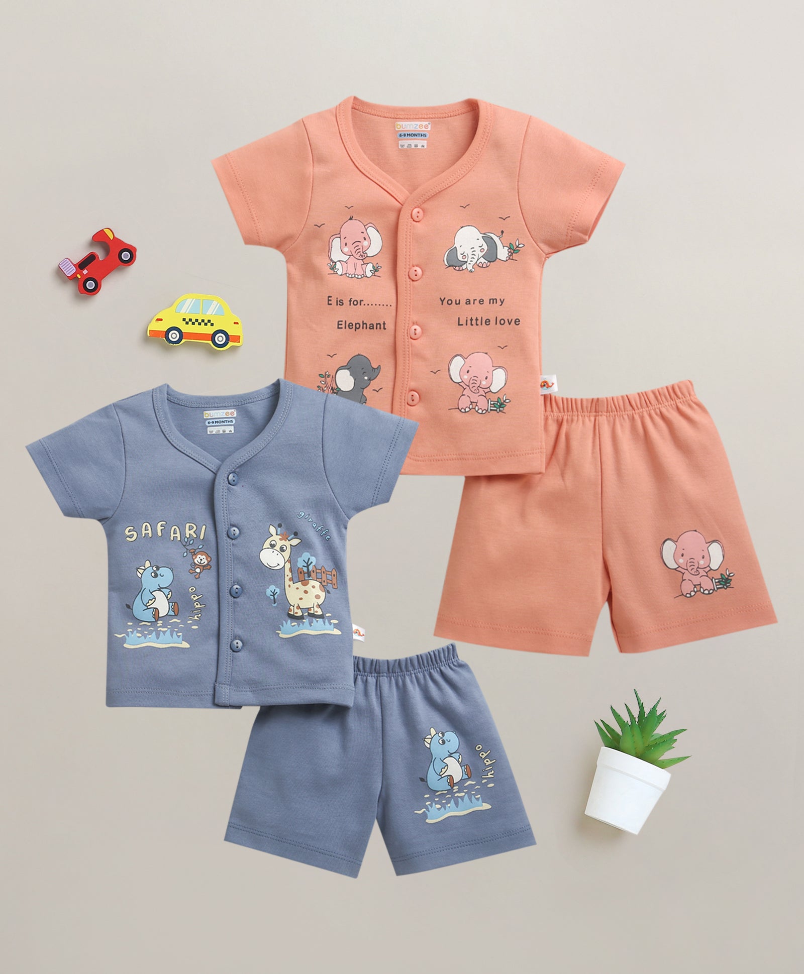 Soft Cotton Jabla & Short Set – Easy Everyday Outfit for Boys | Bumzee