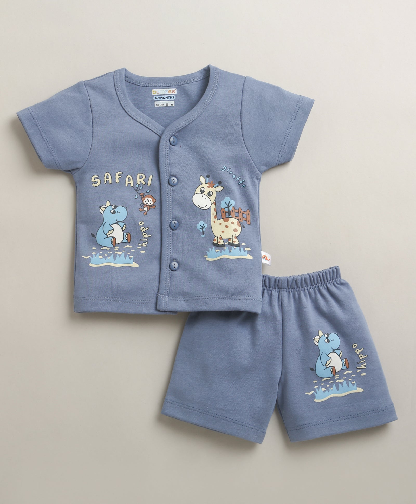 Soft Cotton Jabla & Short Set – Easy Everyday Outfit for Boys | Bumzee
