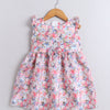 Multi Girls Cap Sleeves Polyester Knee Length Frock