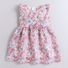 Multi Girls Cap Sleeves Polyester Knee Length Frock