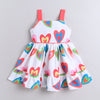 White Girls Sleeveless Polyester Knee Length Frock