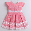 Pink Girls Sleeveless Cotton Poly Knee Length Frock