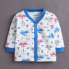 Off White & Blue Baby Boys Full Sleeves Jabla & Pyjama Set
