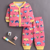 Coral & Yellow Baby Boys Full Sleeves Jabla & Pyjama Set