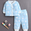 Sky Blue & White Baby Boys Full Sleeves Jabla & Pyjama Set