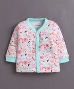 Bumzee Pink & Mint Animal Print Jabla & Pyjama Set, Full Sleeves, 100% Cotton