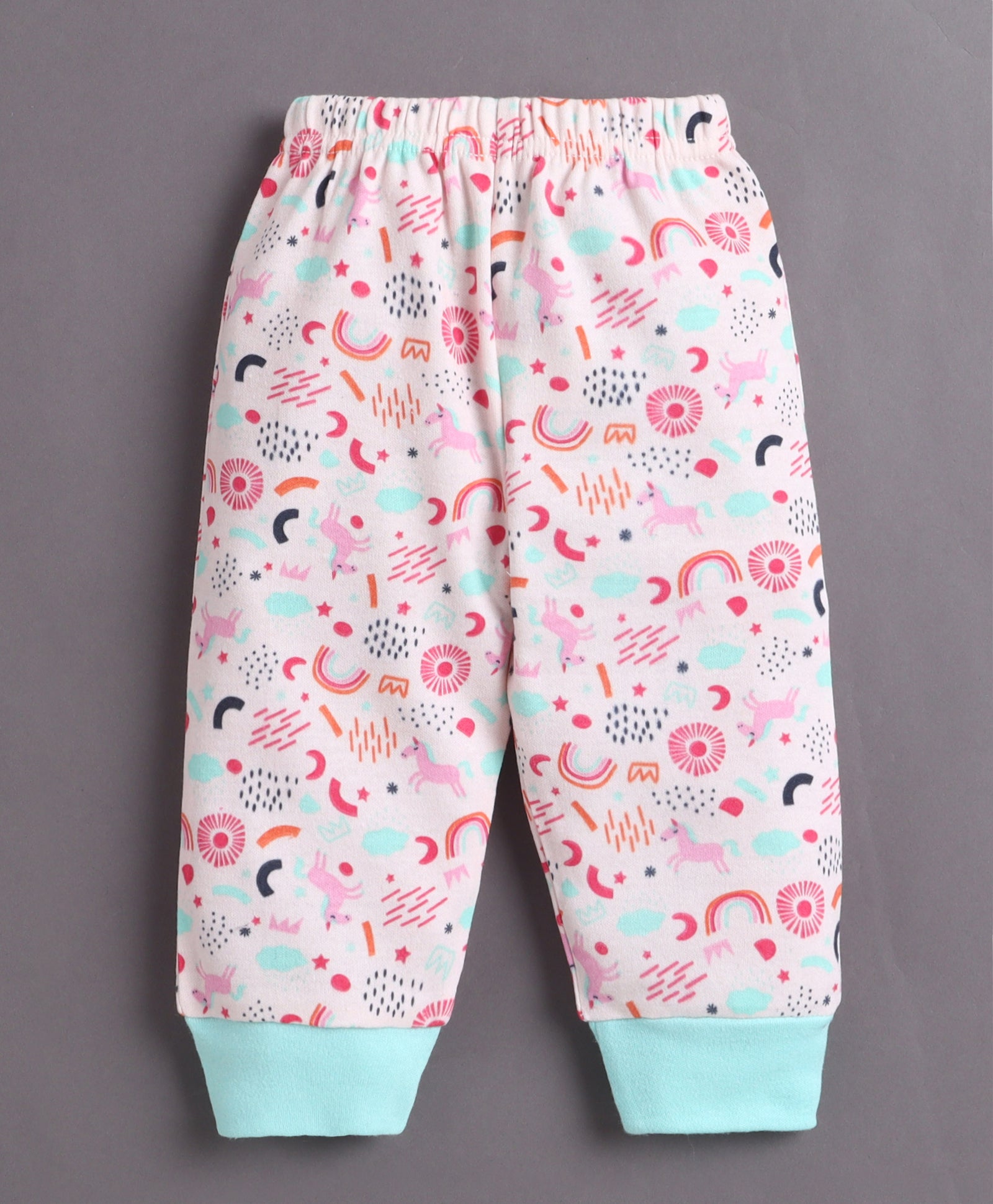 Pink & Mint Baby Girls Full Sleeves Jabla & Pyjama Set