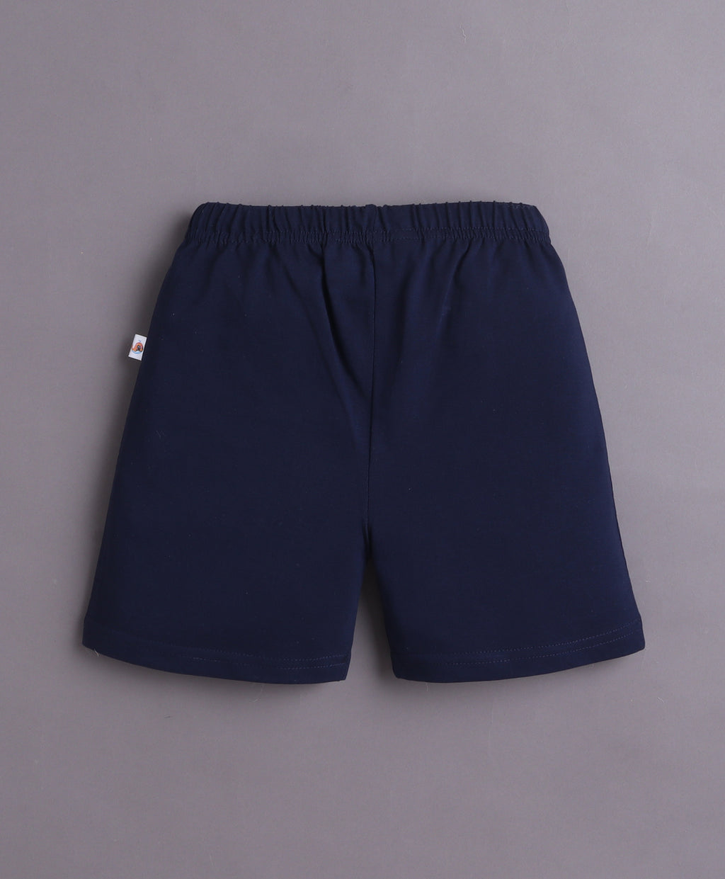 Bumzee Multi & Navy Graphic Print T-Shirt & Short Set, Half Sleeves, 100% Cotton