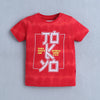 BUMZEE Red & Navy Boys Half Sleeves T-Shirt & Short Set