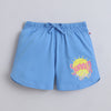 BUMZEE Blue Girls Half Sleeves T-Shirt & Short Set