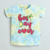 BUMZEE Yellow & Blue Girls Half Sleeves T-Shirt & Short Set
