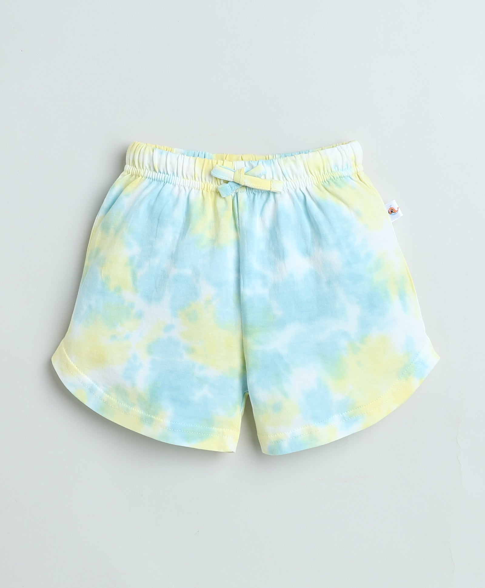 BUMZEE Yellow & Blue Girls Half Sleeves T-Shirt & Short Set