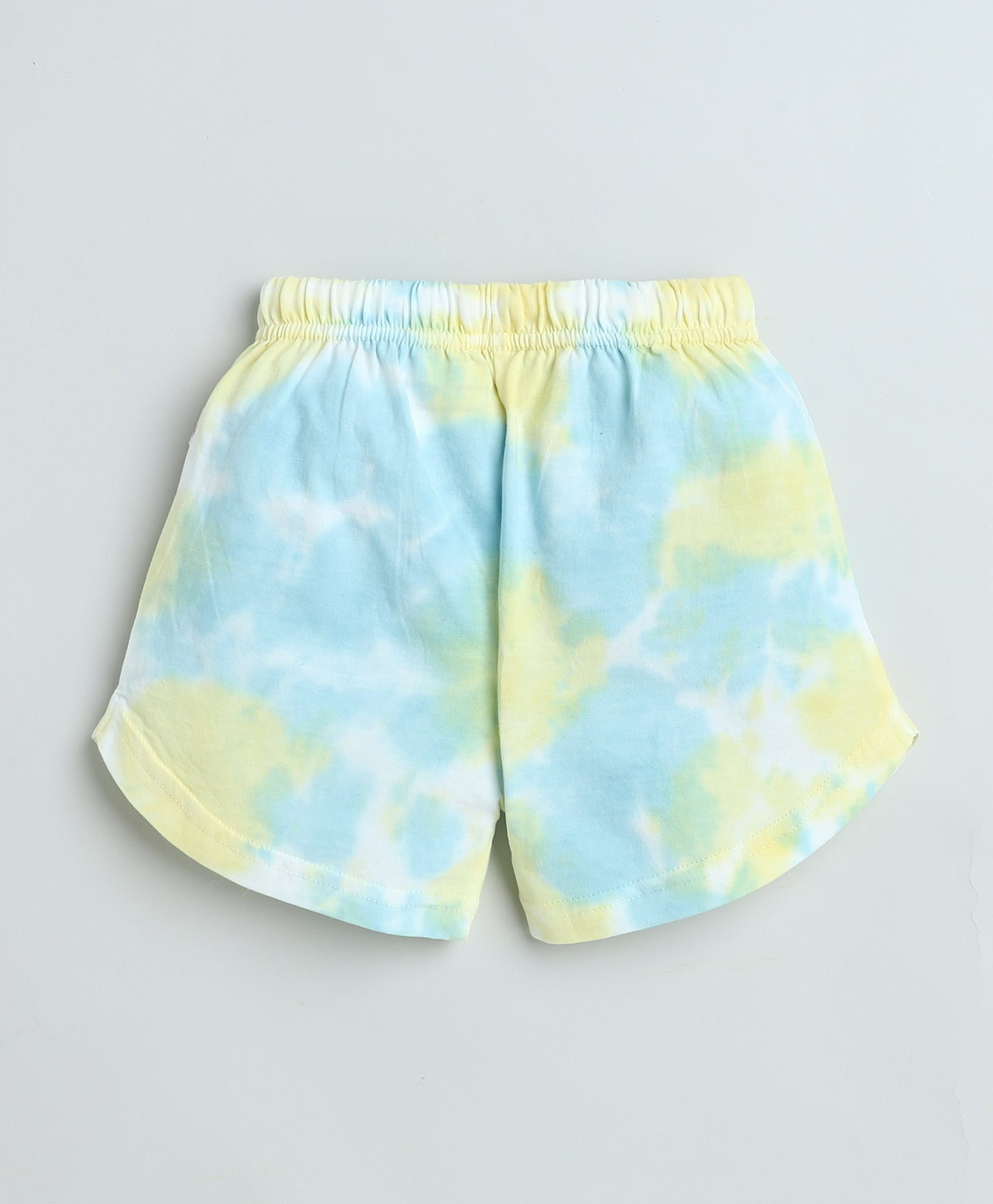 BUMZEE Yellow & Blue Girls Half Sleeves T-Shirt & Short Set