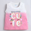 BUMZEE Multi Girls Sleeveless Cotton T-Shirts Pack Of 2