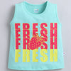 BUMZEE Peach & Green Girls Sleeveless Cotton T-Shirts Pack Of 2