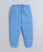 Bumzee Blue Graphic Print T-Shirt & Pyjama Set, Half Sleeves, 100% Cotton