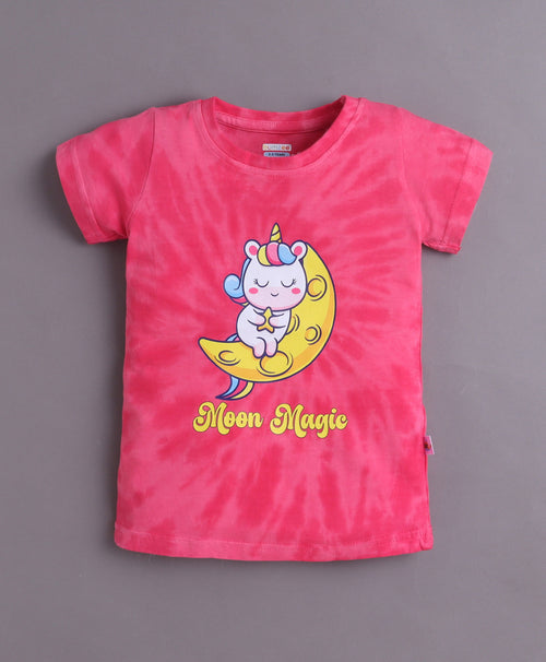 Girls 100% Cotton Animal T-Shirt & Pyjama Set for Everyday Comfort - Pink