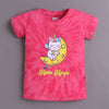 Pink Girls Half Sleeves Cotton T-Shirt & Pyjama Set