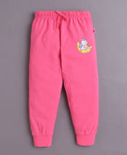 Bumzee Pink Animal Print T-Shirt & Pyjama Set, Half Sleeves, 100% Cotton