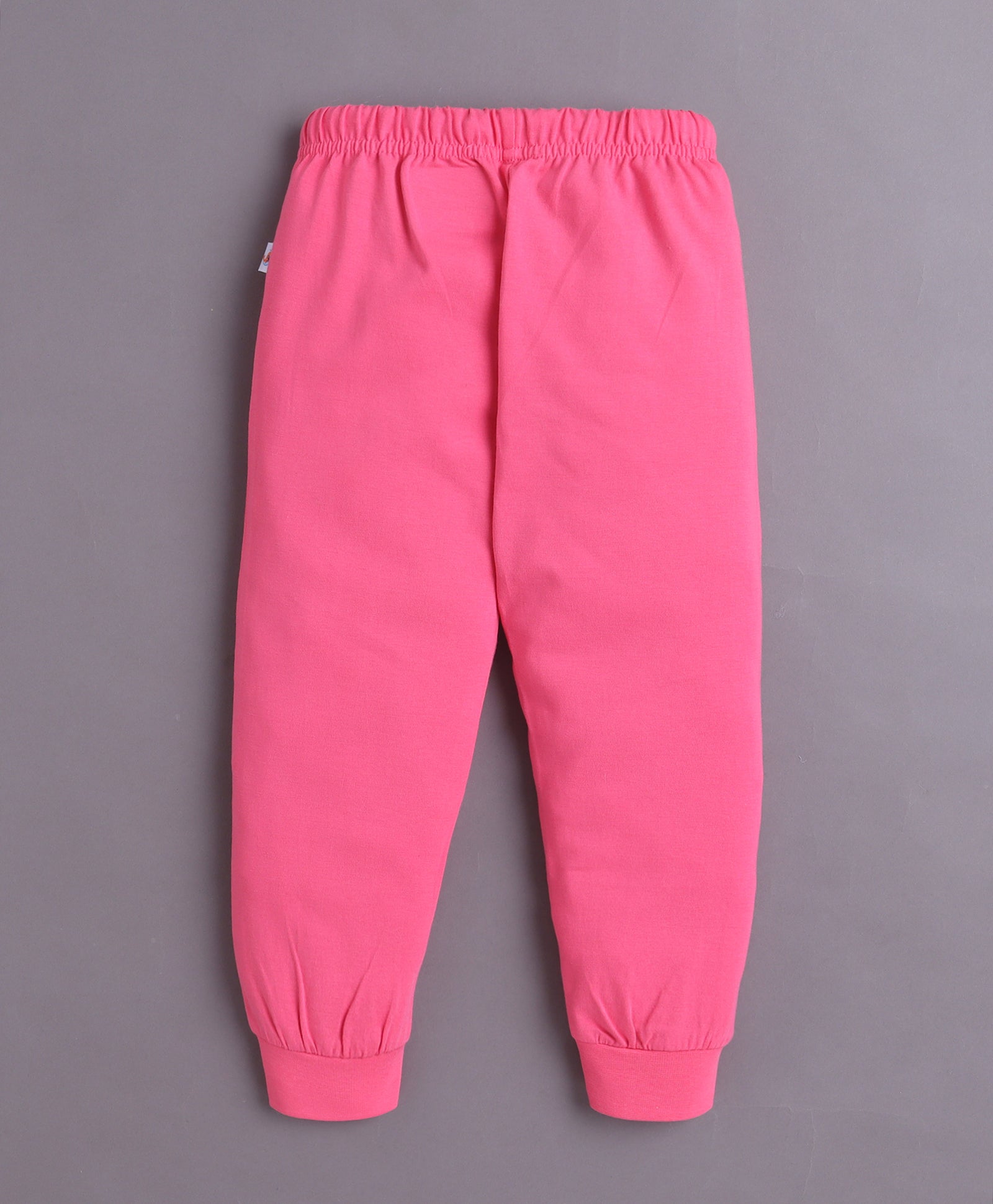 Pink Girls Half Sleeves Cotton T-Shirt & Pyjama Set
