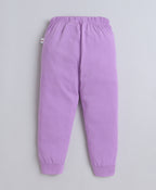Bumzee Lilac Animal Print T-Shirt & Pyjama Set, Half Sleeves, 100% Cotton (Style Peb11253)