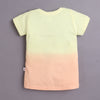 Peach & Yellow Girls Half Sleeves Cotton T-Shirt & Pyjama Set