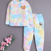 Multi Girls Full Sleeves Cotton T-Shirt & Pyjama Set