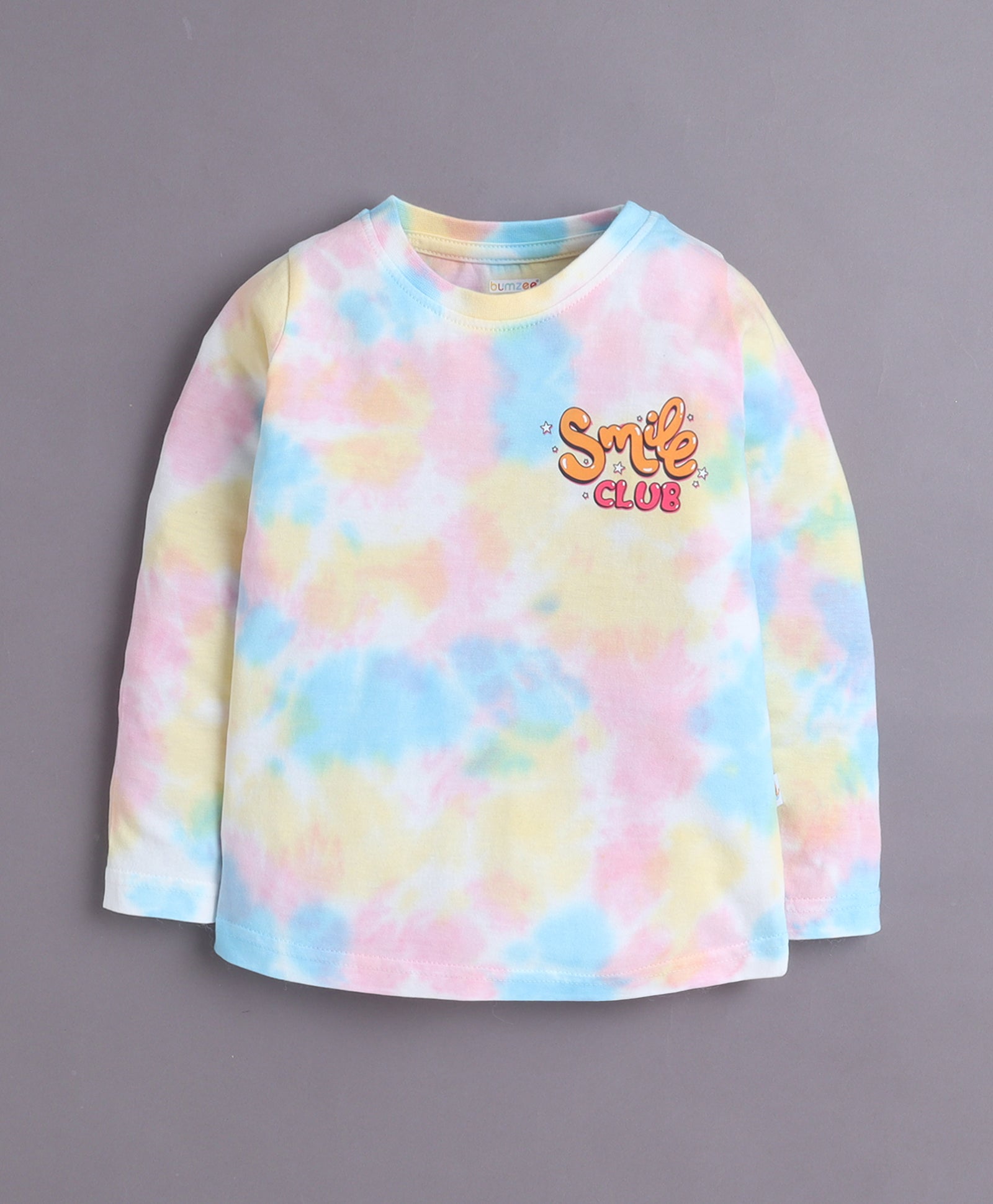 Multi Girls Full Sleeves Cotton T-Shirt & Pyjama Set