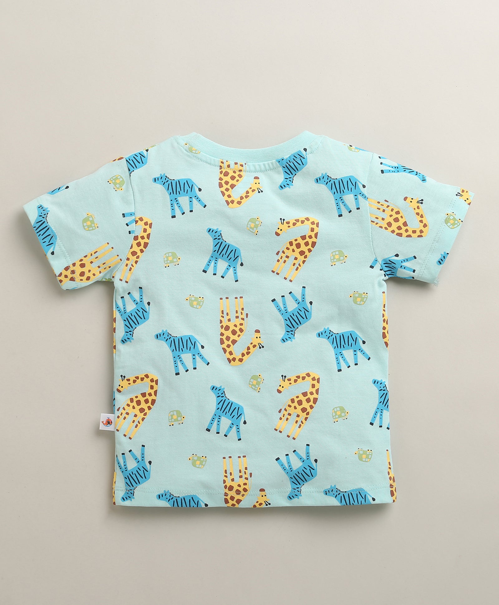 BUMZEE Green & Mint Green Boys Half Sleeves Cotton T-Shirts Pack Of 2