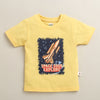 BUMZEE Yellow & Sky Blue Boys Half Sleeves Cotton T-Shirts Pack Of 2