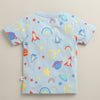 BUMZEE Yellow & Sky Blue Boys Half Sleeves Cotton T-Shirts Pack Of 2