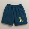 BUMZEE Off White & Teal Boys Half Sleeves T-Shirt & Short Set