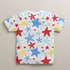 BUMZEE White & Navy Boys Half Sleeves T-Shirt & Short Set