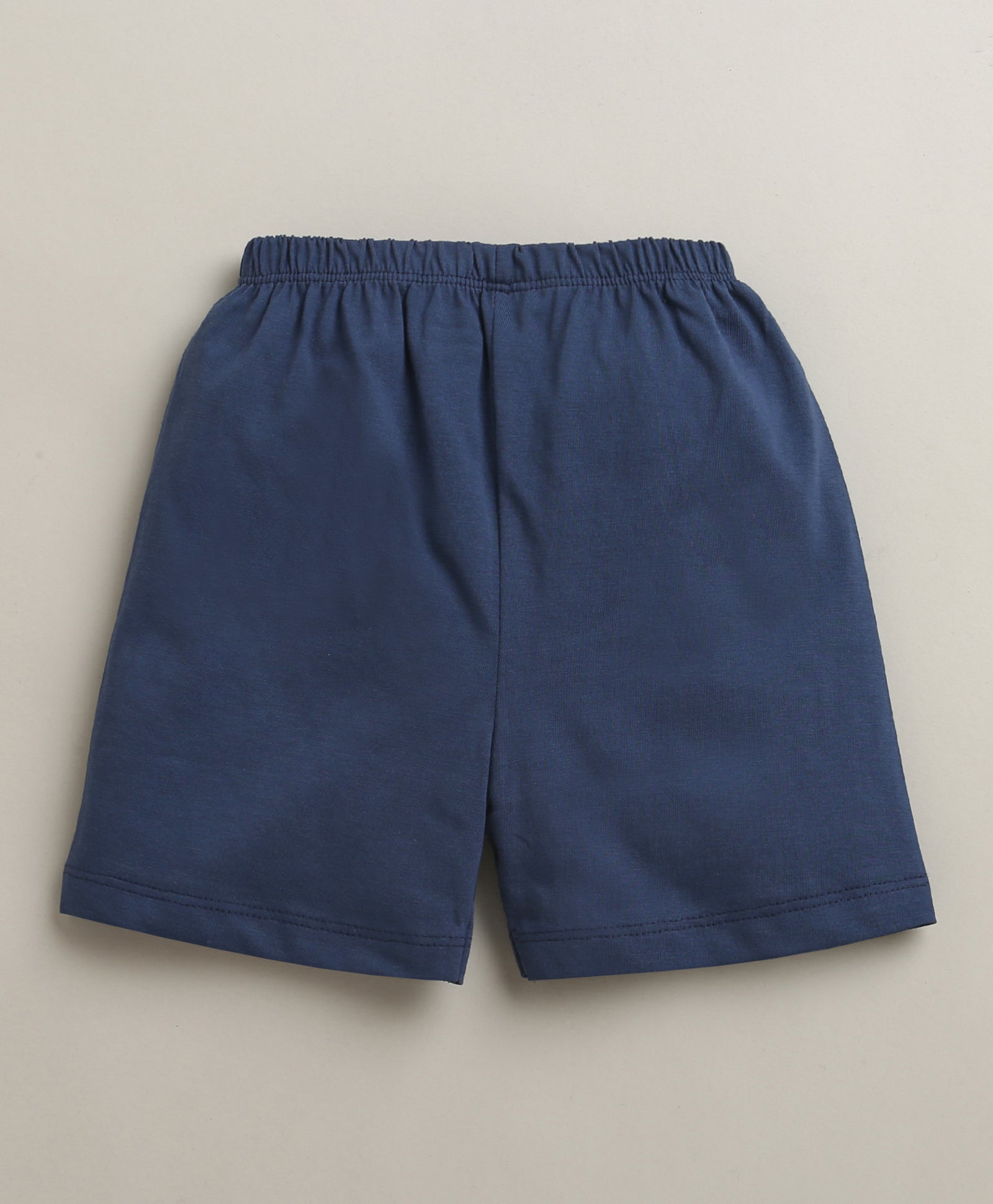 BUMZEE White & Navy Boys Half Sleeves T-Shirt & Short Set