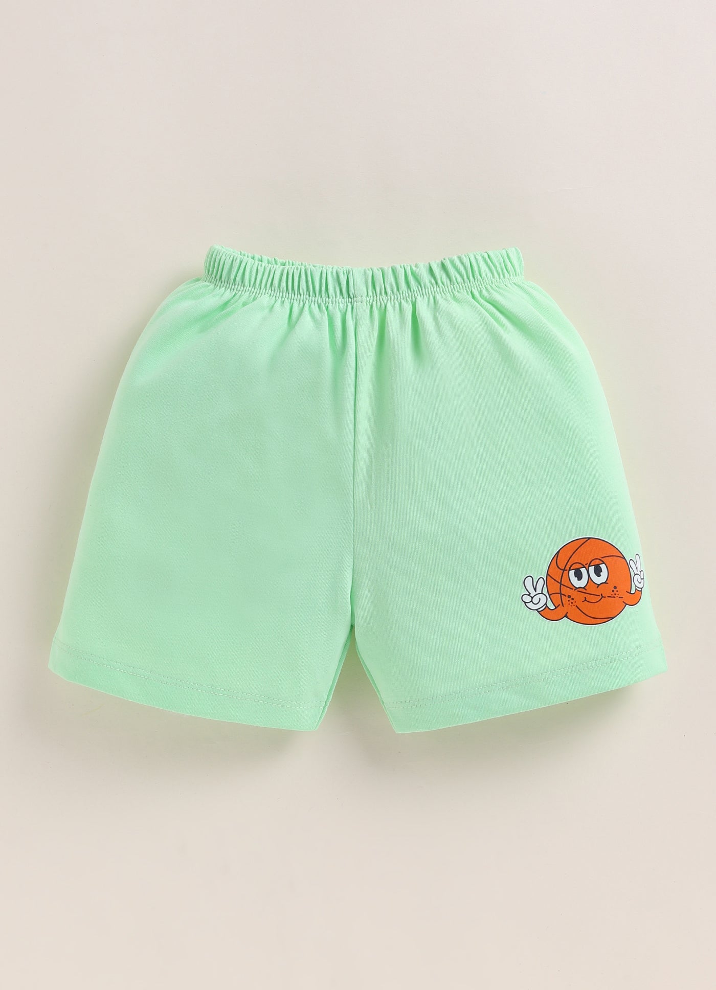 BUMZEE Green & White Boys Sleeveless T-Shirt & Short Set