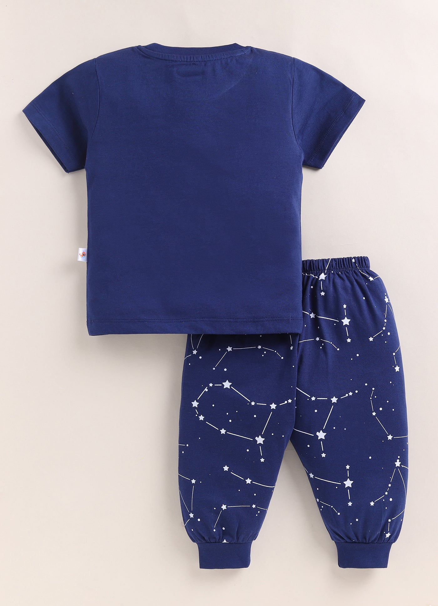 Navy Boys Half Sleeves Cotton T-Shirt & Pyjama Set