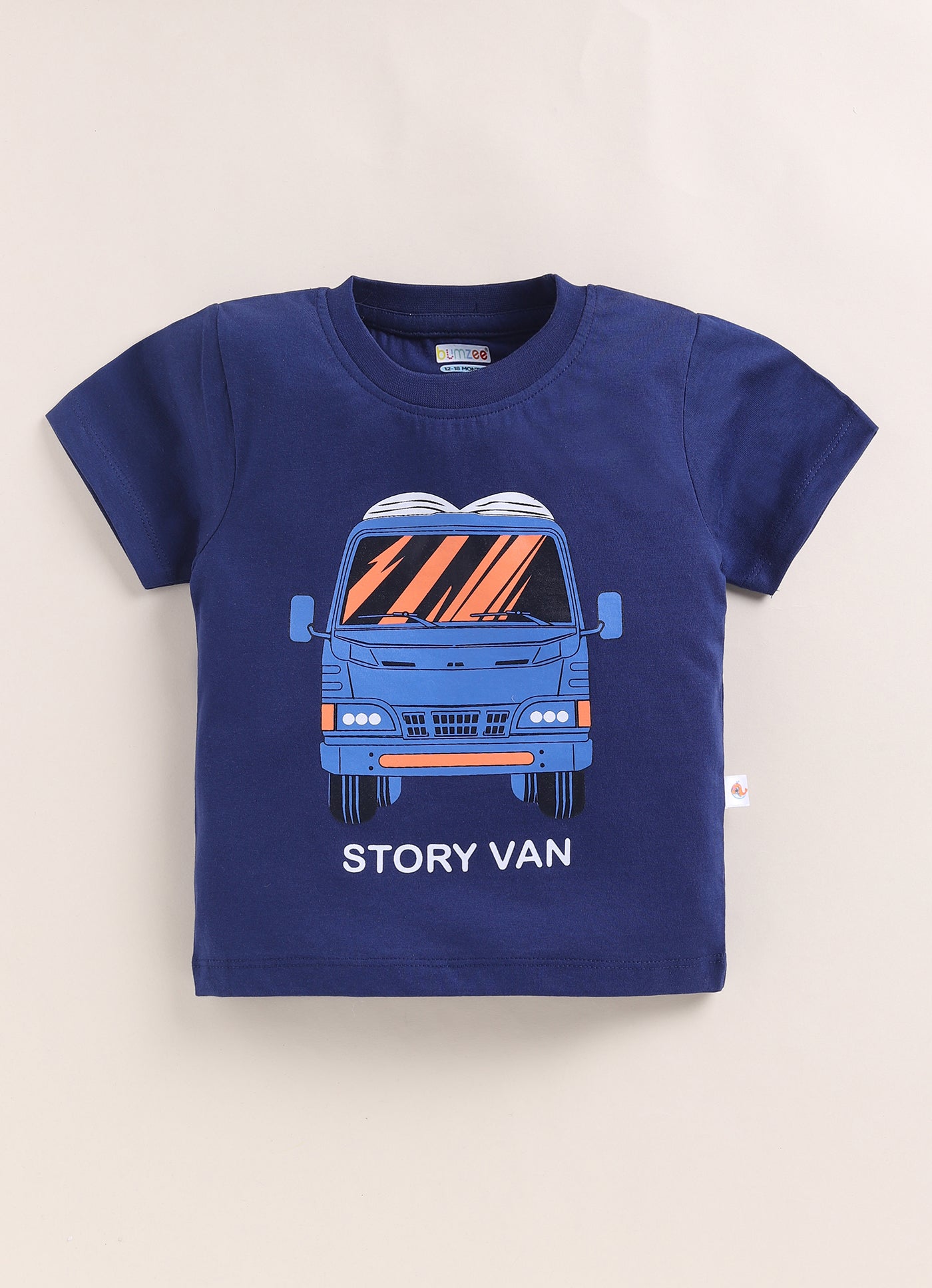 Navy Boys Half Sleeves Cotton T-Shirt & Pyjama Set