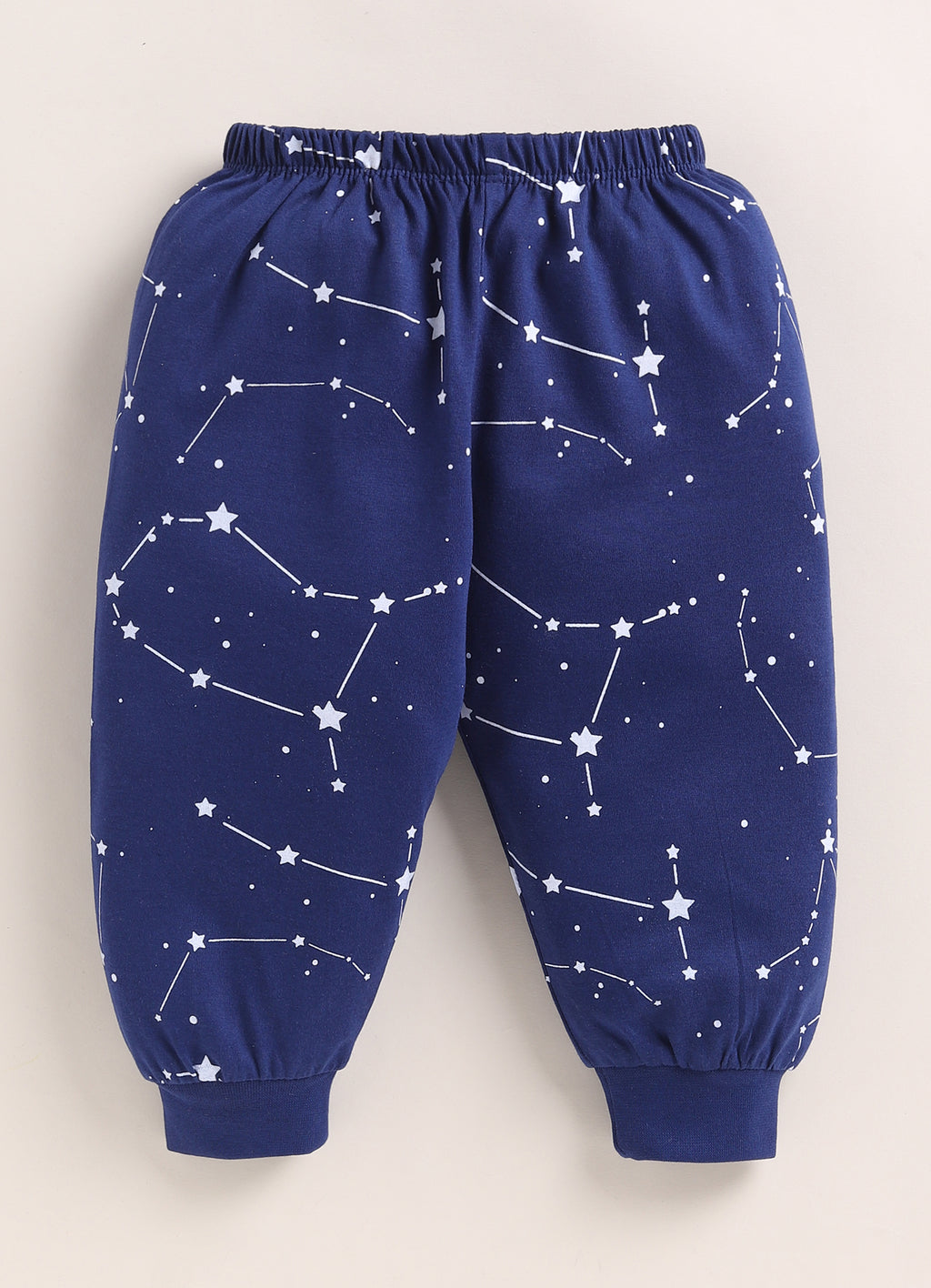 Bumzee Navy Graphic Print T-Shirt & Pyjama Set, Half Sleeves, 100% Cotton