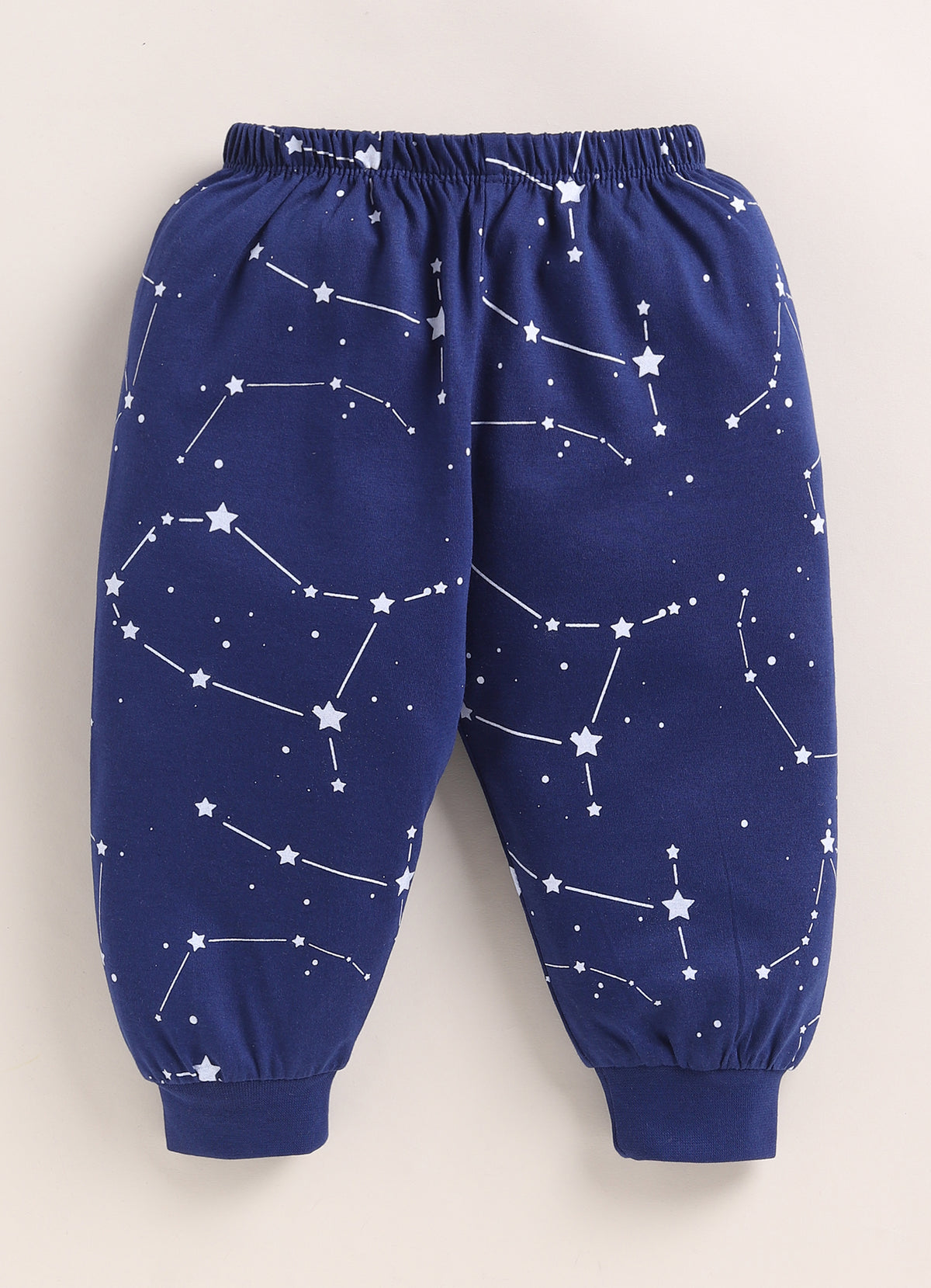 Bumzee Navy Graphic Print T-Shirt & Pyjama Set, Half Sleeves, 100% Cotton