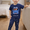 Navy Boys Half Sleeves Cotton T-Shirt & Pyjama Set