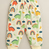 Teal Blue & Cream Boys Half Sleeves Cotton T-Shirt & Pyjama Set