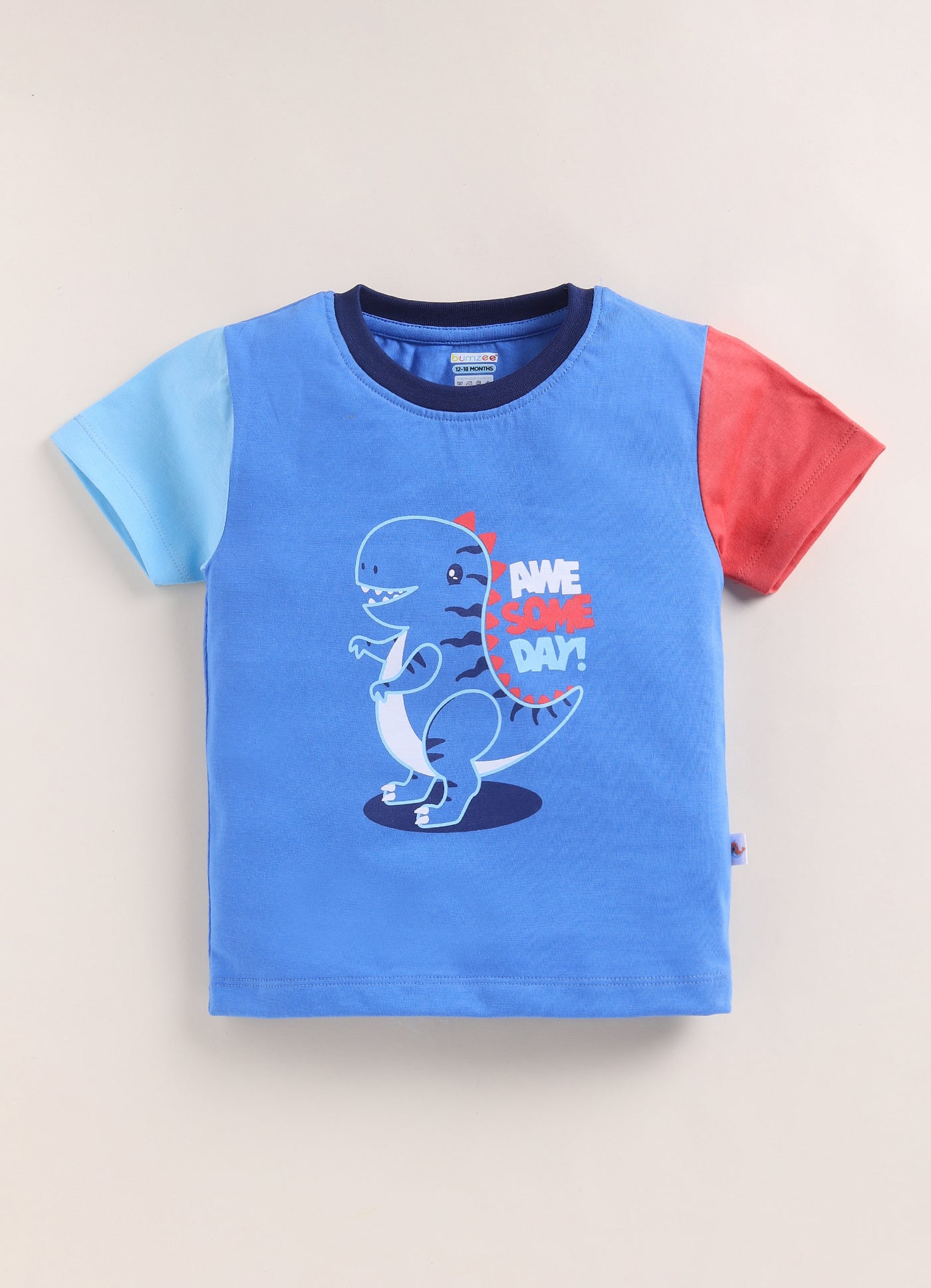 Blue Boys Half Sleeves Cotton T-Shirt & Pyjama Set