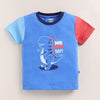 Blue Boys Half Sleeves Cotton T-Shirt & Pyjama Set