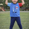 Blue Boys Half Sleeves Cotton T-Shirt & Pyjama Set