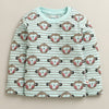 Mint Green Boys Full Sleeves Cotton T-Shirt & Pyjama Set