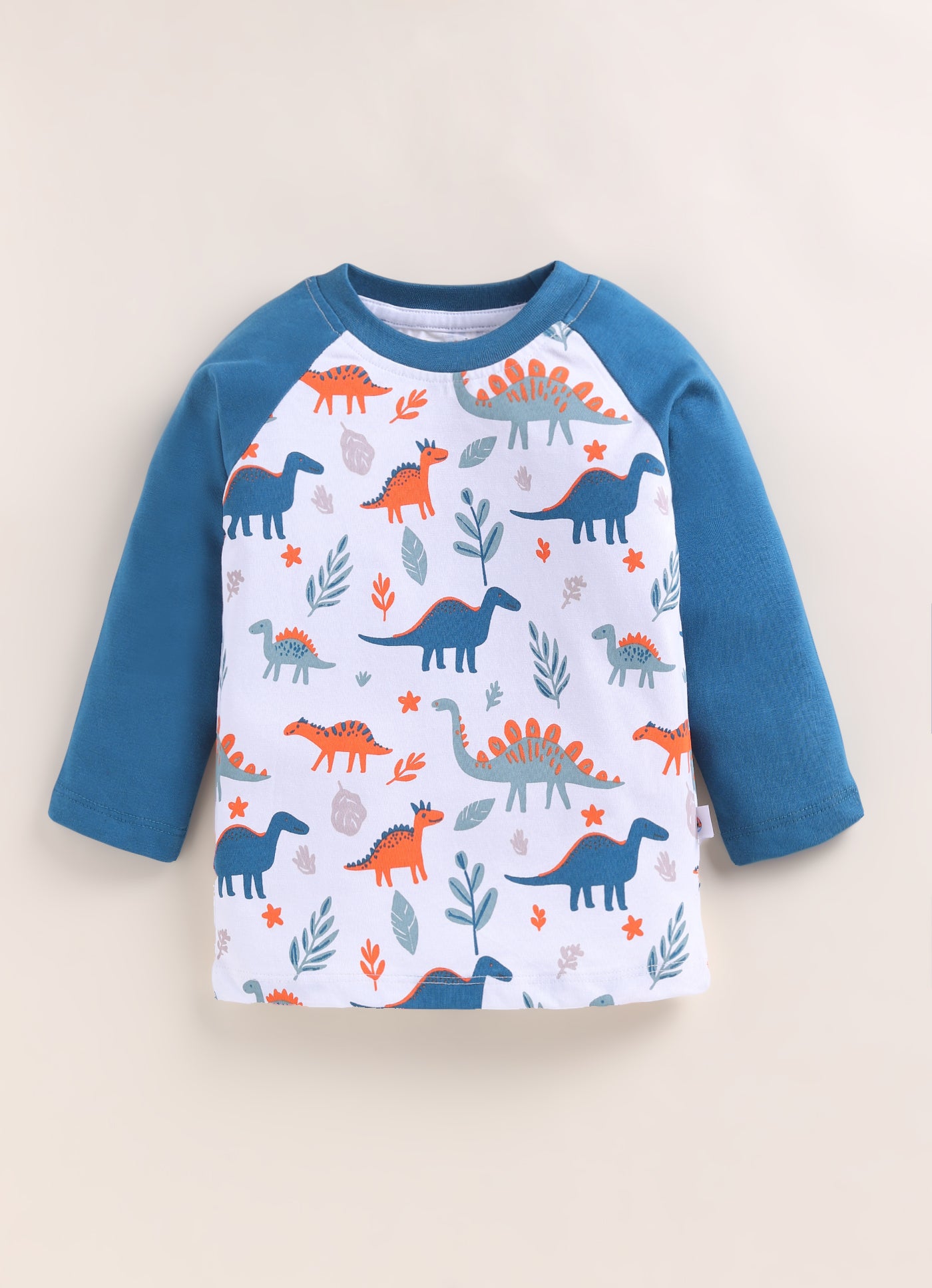 Navy & White Boys Full Sleeves Cotton T-Shirt & Pyjama Set