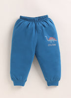Bumzee Navy & White Animal Print T-Shirt & Pyjama Set, Full Sleeves, 100% Cotton