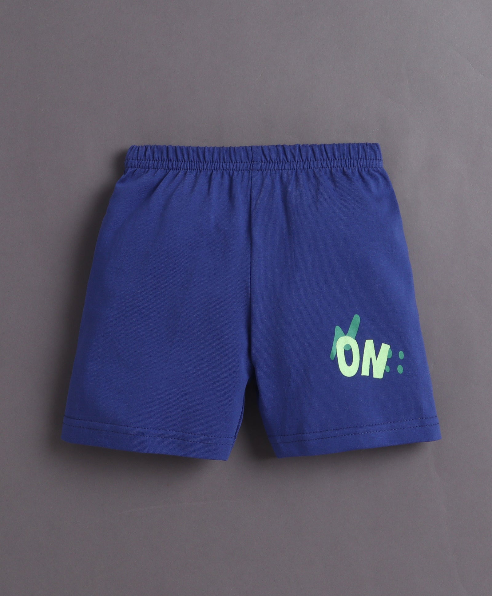 BUMZEE Orange & Green Boys Half Sleeves T-Shirt & Short Set Pack of 2